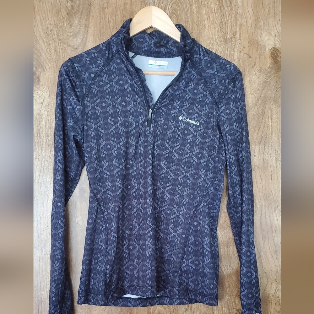 Columbia Black Patterned Long Sleeve Tee